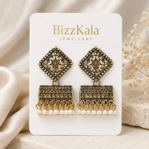 Antique Pearl Barrel Jhumka for Women