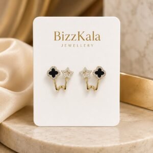 Crystal Clover Star Ear Cuff Earrings for Women
