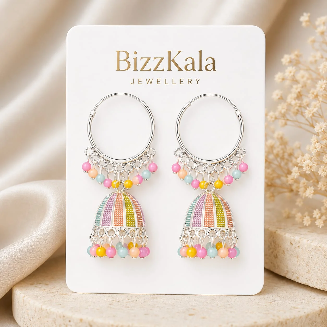 Multicolor Hoop Jhumka for Women - Image 1