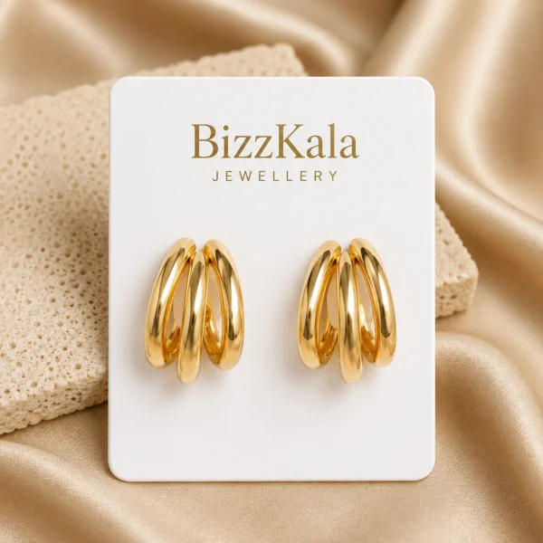 Triple Band Hoop Earrings for Women