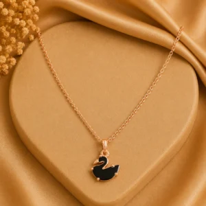 Black Swan Pendant Necklace for Women