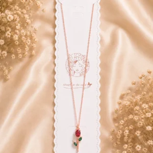 Red Tulip Necklace for Women