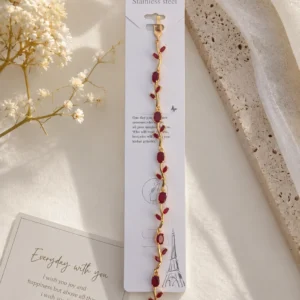 Ruby Tulip Vine Bracelet for Women