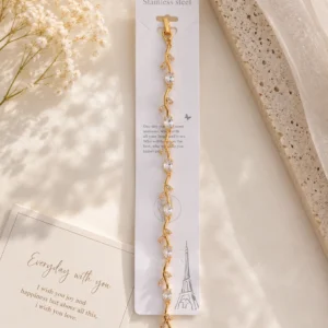 White Tulip Vine Bracelet for Women